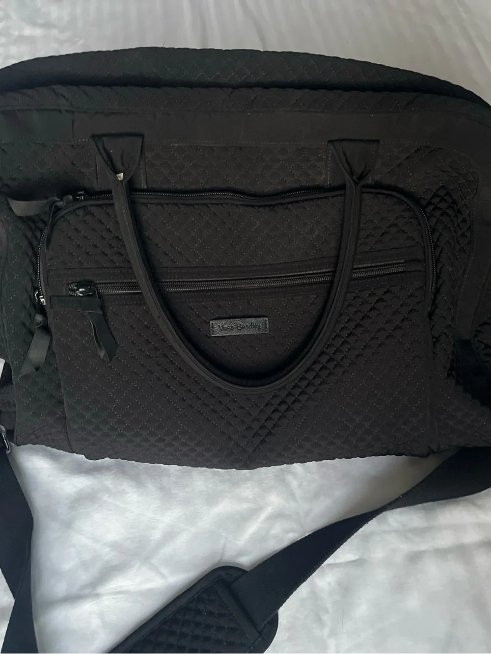 Vera Bradley Black Quilted weekend Tote